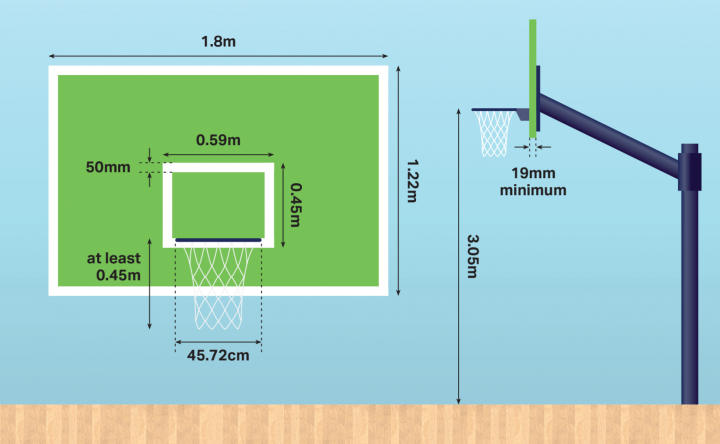 Shop Basketball Hoop with Net 45 CM diameter - Dick Smith